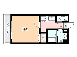 コアビル 1Kの間取図画像