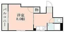 コーポ薬師堂 1Kの間取図画像