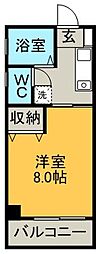 ハーベストタウン 1Kの間取図画像