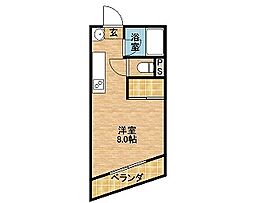 グレイス鴨池壱番館 ワンルームの間取図画像
