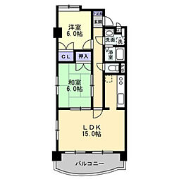 プラセル藤川 3LDKの間取図画像