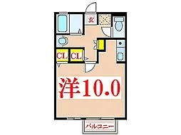 セジュールエスポワール ワンルームの間取図画像