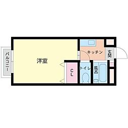 サニーハイツ 1Kの間取図画像