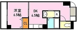 bliss下荒田 1DKの間取図画像