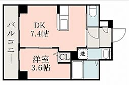 鹿児島市天保山町マンション 1DKの間取図画像