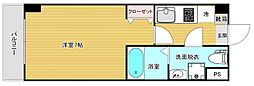 リファレンス照国 1Kの間取図画像