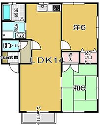 アムール・K2 2LDKの間取図画像