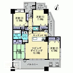 アルファステイツ平之町 4LDKの間取図画像