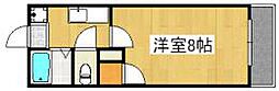 ロゼーヌ脇田 1Kの間取図画像