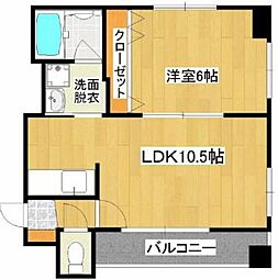 グランパルク椿館 1LDKの間取図画像