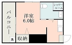 Y'sBLD.7 1Kの間取図画像