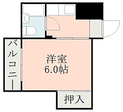 Y'sBLD.7 1Kの間取図画像