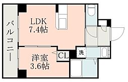 鹿児島市天保山町マンション 1LDKの間取図画像