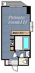 ペガサス7 ワンルームの間取図画像