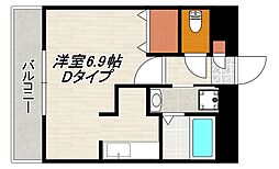 鹿児島市小松原1丁目マンション ワンルームの間取図画像