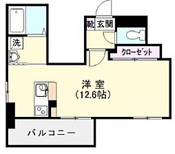 サムティ鹿児島駅前ベイサイド ワンルームの間取図画像