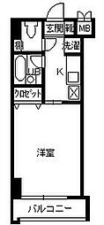 リードイン南郡元 1Kの間取図画像