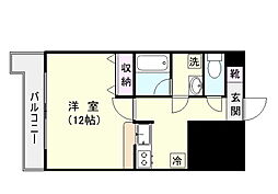 キャベンディッシュ ワンルームの間取図画像