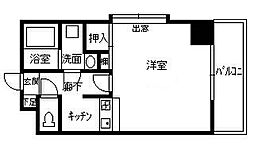 プルメリアハウス 1Kの間取図画像