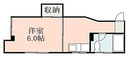 上吉ビル 1Kの間取図画像