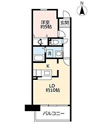UR都市機構シーサイドももちセンターステージ1号棟 1LDKの間取図画像