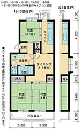 UR都市機構春日公園2 3DKの間取図画像