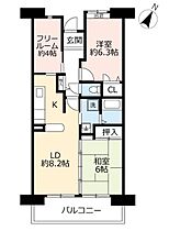 URアーベインビオ春日  ｜ 福岡県春日市日の出町3丁目（賃貸マンション2LDK・6階・66.51㎡） その2