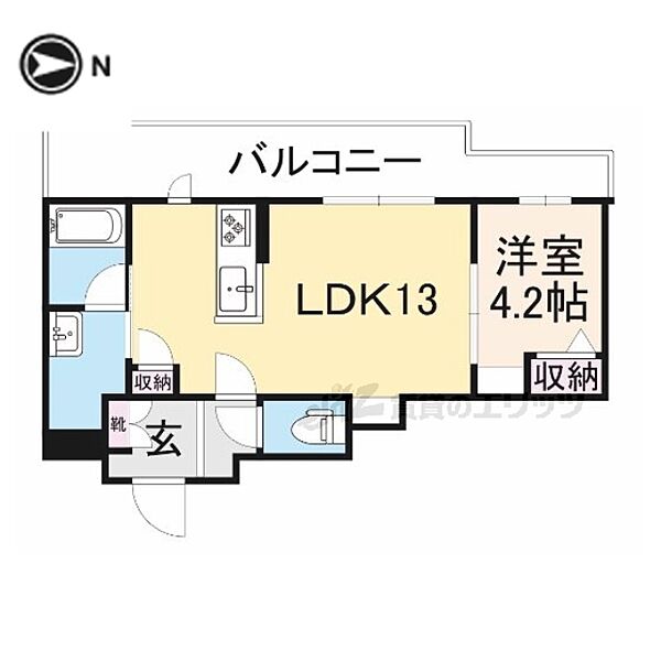 シャーメゾンＣｏｚｙＦｏｒｅｓｔ 203｜大阪府枚方市北中振3丁目(賃貸マンション1LDK・2階・41.99㎡)の写真 その2