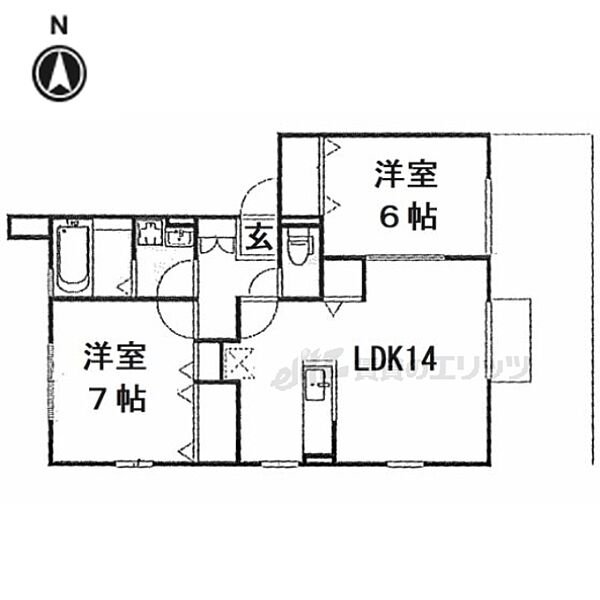 リーベンハイム桂木 102｜奈良県奈良市南京終町3丁目(賃貸アパート2LDK・1階・60.45㎡)の写真 その2