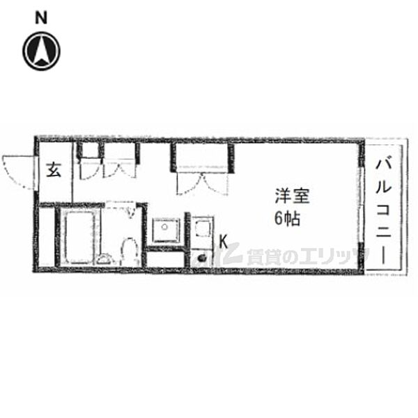 奈良県生駒市辻町(賃貸アパート1R・2階・16.70㎡)の写真 その2