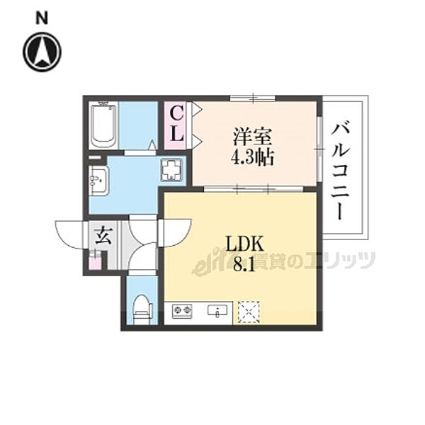 ＡＬＥＧＲＩＡ枚方Ｓｏｕｔｈ 301｜大阪府枚方市枚方元町(賃貸アパート1LDK・3階・30.87㎡)の写真 その2