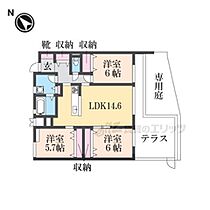 大阪府枚方市香里ケ丘12丁目（賃貸アパート3LDK・1階・75.28㎡） その2