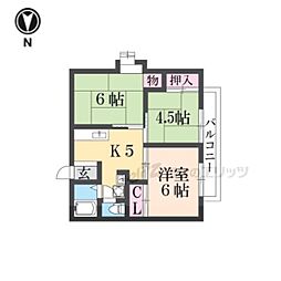 長谷ガーデンハイツ 3DKの間取図画像