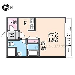 レオンズビルディング ワンルームの間取図画像