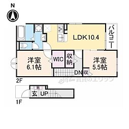 K’S HOME II 2階2LDKの間取り