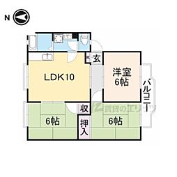 ウインディアナガムラ2 3LDKの間取図画像