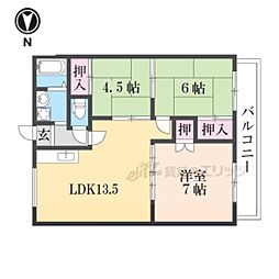 サンファーストウエダ 3LDKの間取図画像
