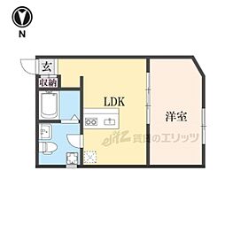 Flower Garden Neyagawa 1LDKの間取図画像