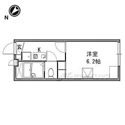 レオパレス隼 1Kの間取図画像