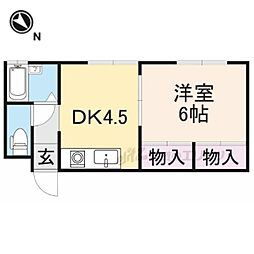 エスポワール 1DKの間取図画像