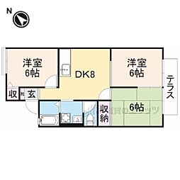 鹿芳館 3LDKの間取図画像