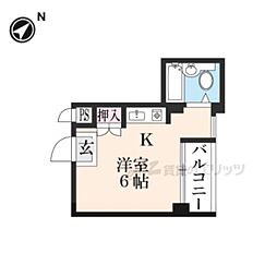 枚方パークアイランド125 ワンルームの間取図画像