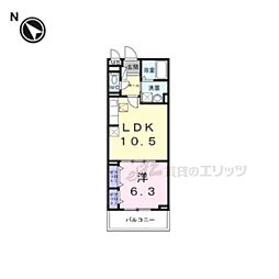 サンリットハーモニー 1LDKの間取図画像