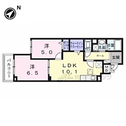 ヒカルサ枚方高野道 2LDKの間取図画像