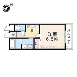 エアフォルクK 1Kの間取図画像