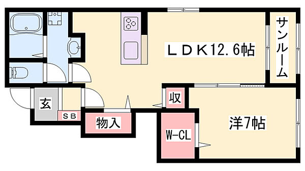 エスペランサ ｜兵庫県加東市社(賃貸アパート1LDK・1階・50.08㎡)の写真 その2