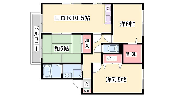 ガーデンビュー北在家 ｜兵庫県加古川市加古川町北在家(賃貸アパート3LDK・1階・70.16㎡)の写真 その2