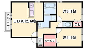 ムーンリットI　Ｂ棟  ｜ 兵庫県小野市黒川町（賃貸アパート2LDK・1階・59.58㎡） その2