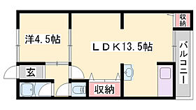 パールハイツ  ｜ 兵庫県加古川市尾上町養田（賃貸アパート1LDK・1階・44.29㎡） その2