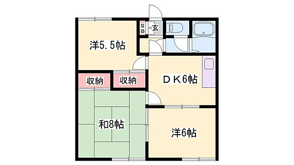 クロスロード ｜兵庫県加古川市平岡町山之上(賃貸アパート3DK・1階・52.89㎡)の写真 その2